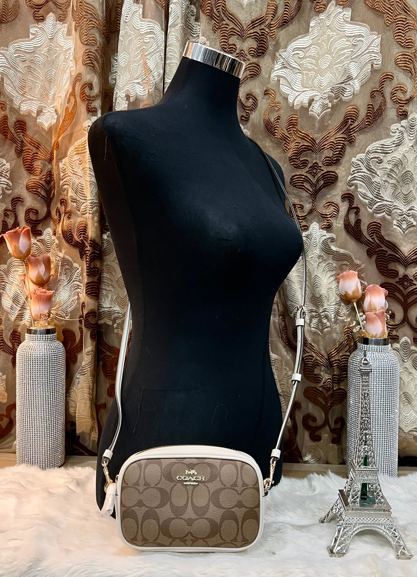 COACH 2 in 1 CONVERTIBLE CROSSBODY/BELTBAG ( 1 CROSSBODY STRAP ONLY ) IN SIGNATURE KHAKI/IVORY