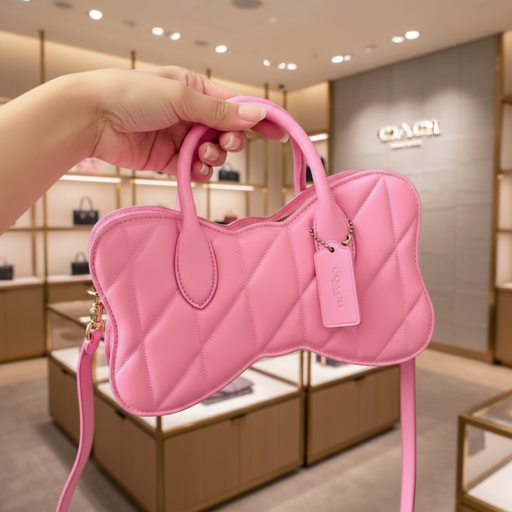 COACH BOW SATCHEL WITH QUILTING