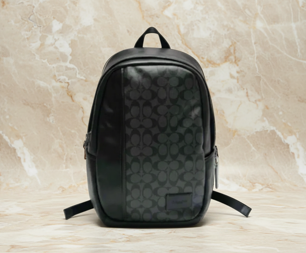 COACH LARGE BACKPACK - SIGNATURE CHARCOAL BLACK