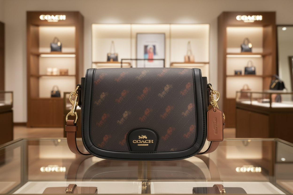 COACH SADDLE CROSSBODY IN SIGNATURE HORSE & CARRIAGE PRINT
