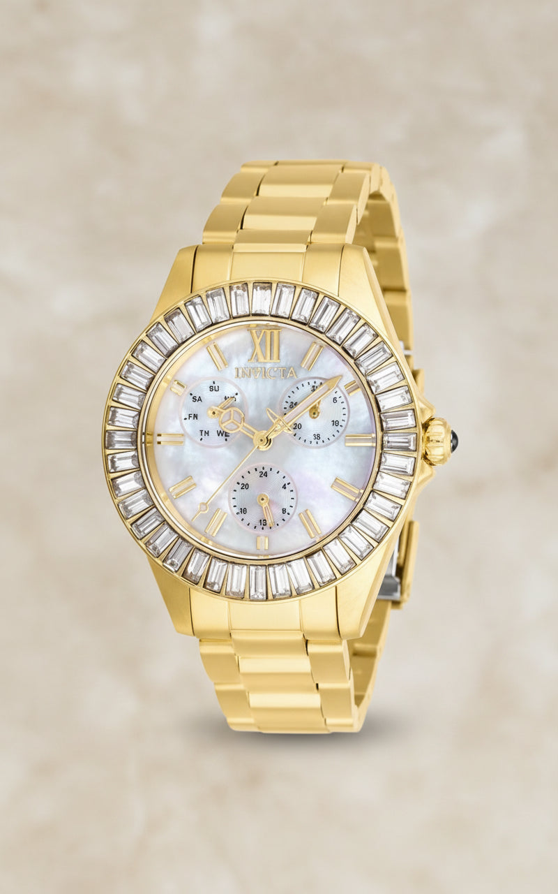 ساعة إنفيكتا أنجل النسائية - لون ذهبي