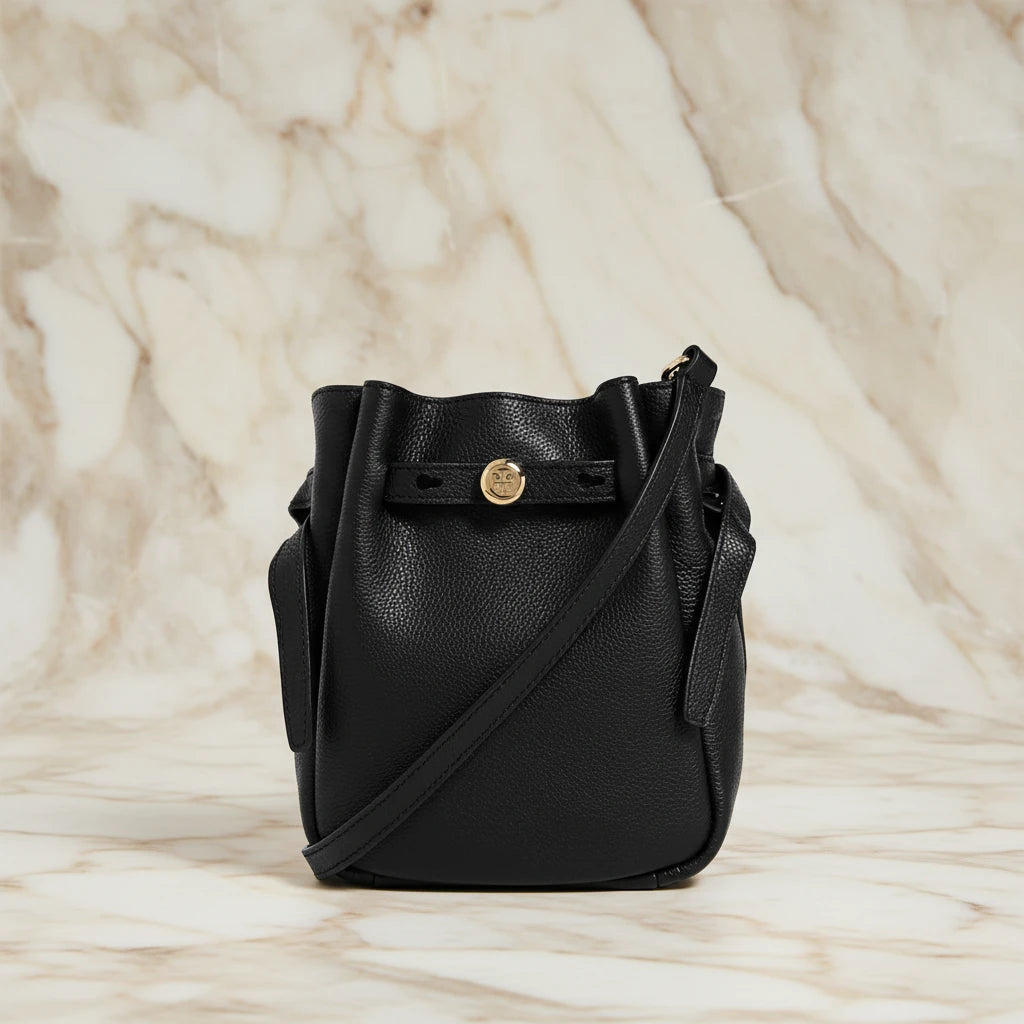 TORY BURCH MINI ROMY CROSSBODY - BLACK