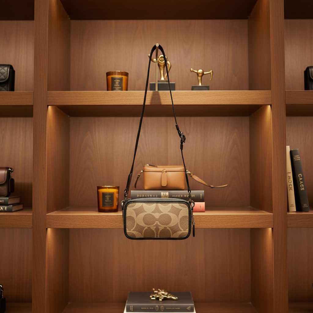 COACH WYATT CAMERA BAG - MULTI COLOR BLOCKED SAND/TAN