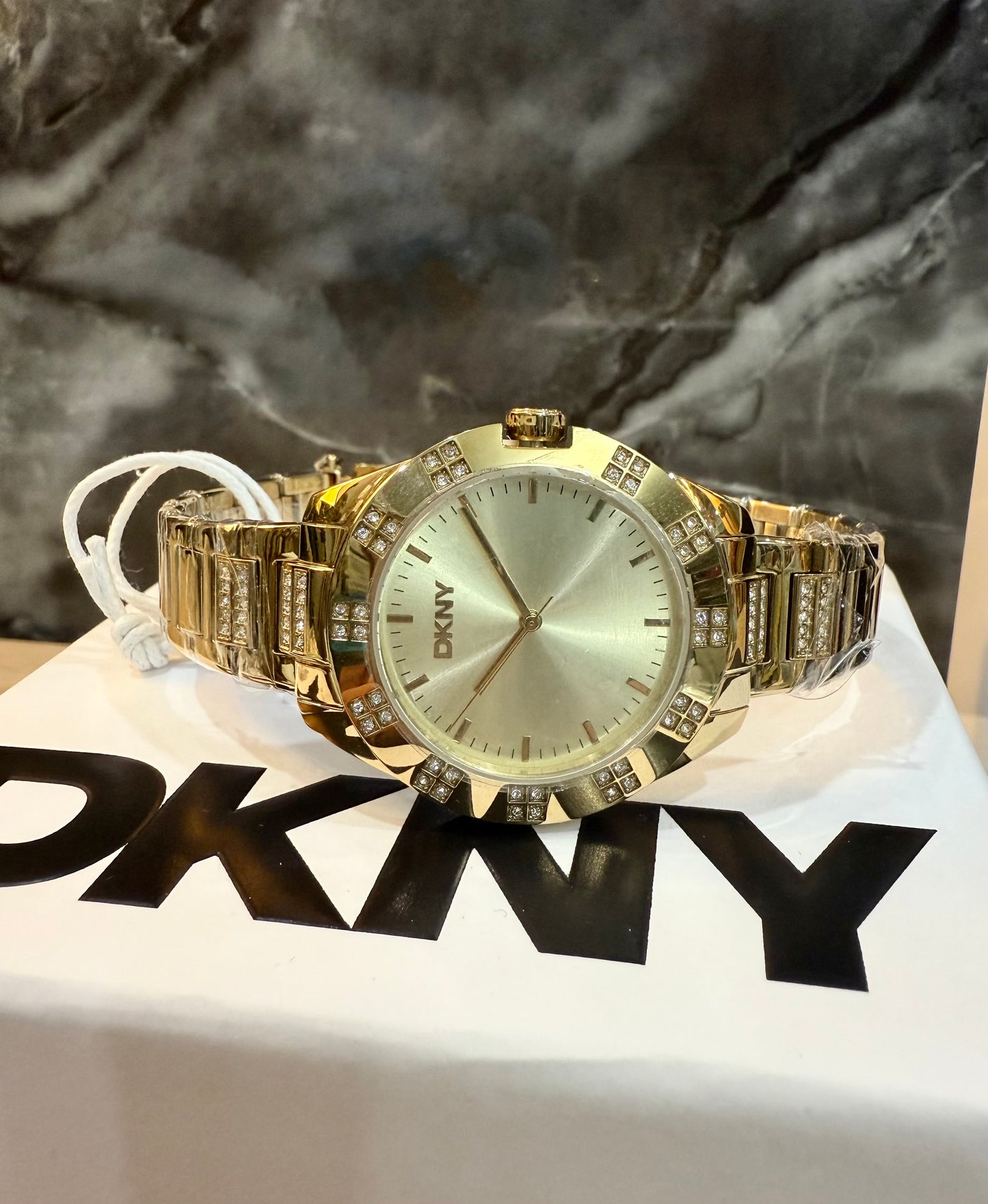 DKNY GLITZ GOLD WATCH
