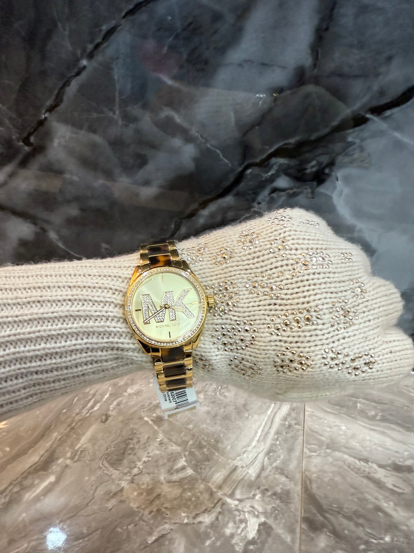 MICHAEL KORS JANELLE WATCH - TRANSLUCENT BROWN - GOLD