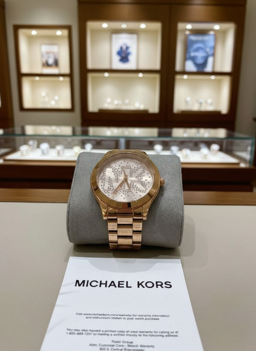 مايكل كورس سليم بيج فيس - لون ذهبي وردي