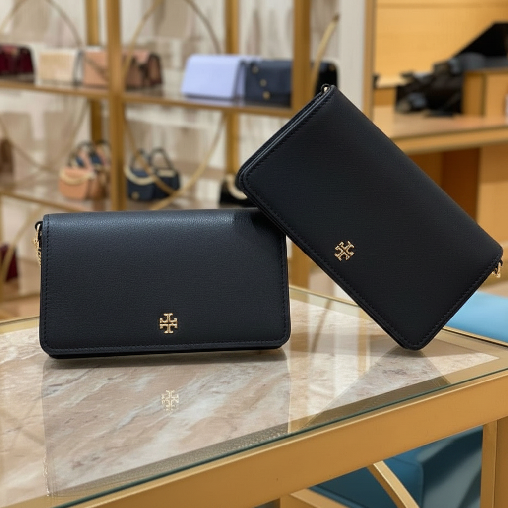 TORY BURCH EMERSON CROSSBODY -  BLACK