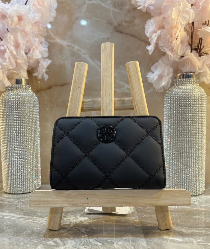 TORY BURCH QUILTED WILLA MATTE MEDIUM FLAP WALLET