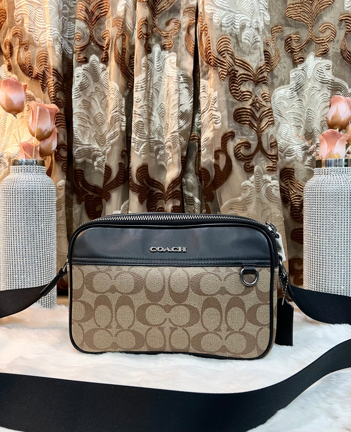 COACH GRAHAM CROSSBODY SIGNATURE COATED CANVAS
