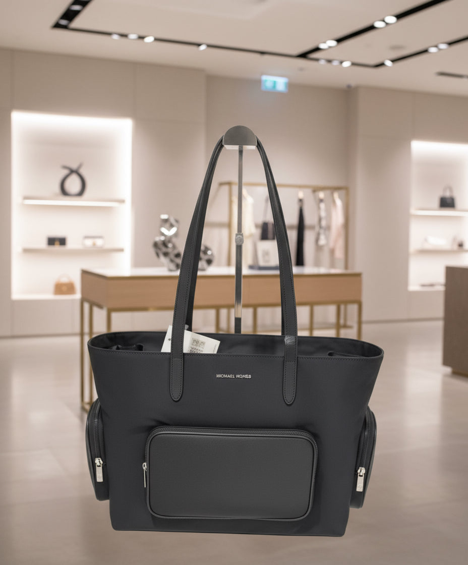 MICHAEL KORS KHAI LAPTOP TOTE - LARGE - BLACK