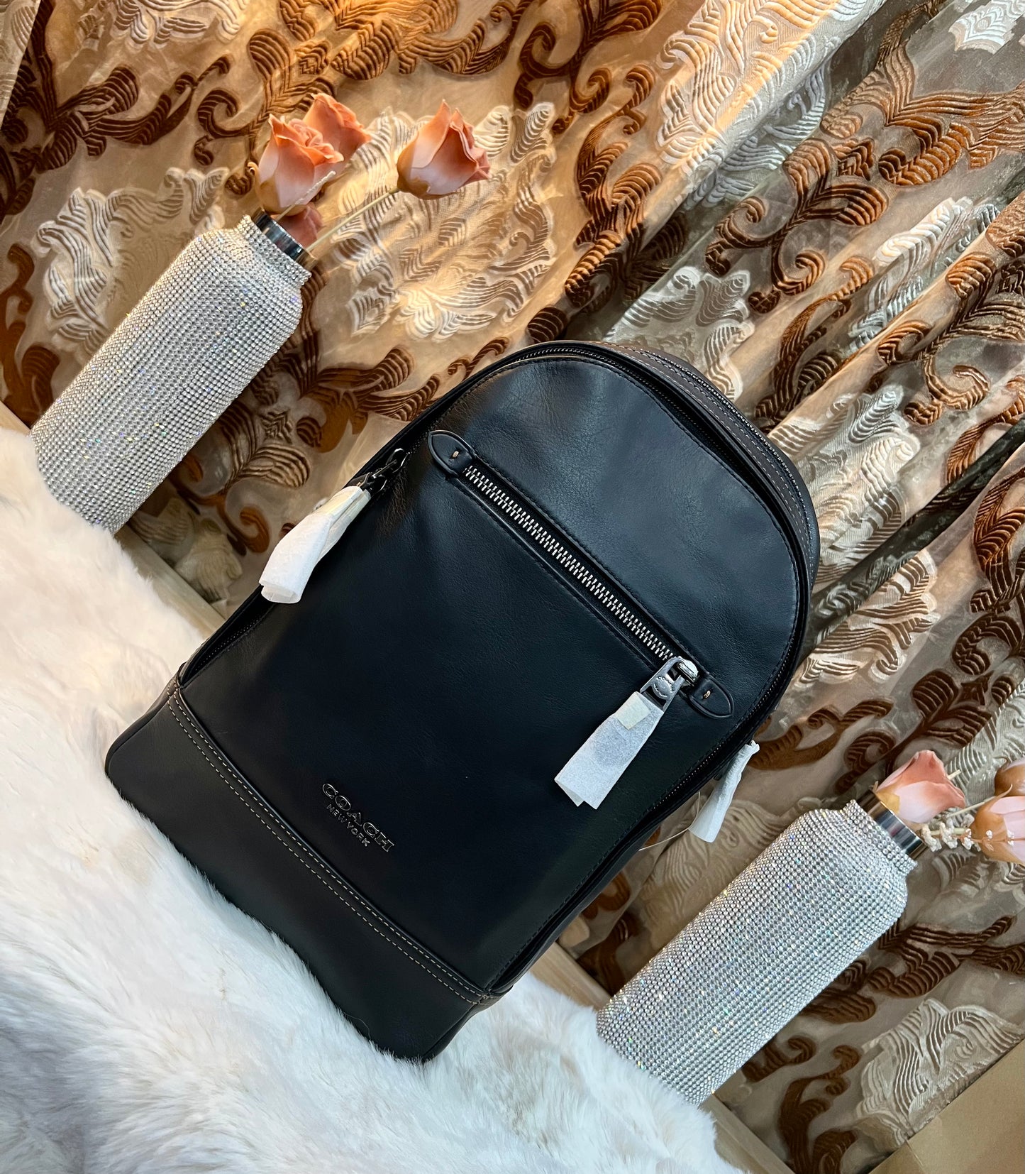 COACH GRAHAM SLINGPACK - BLACK LEATHER