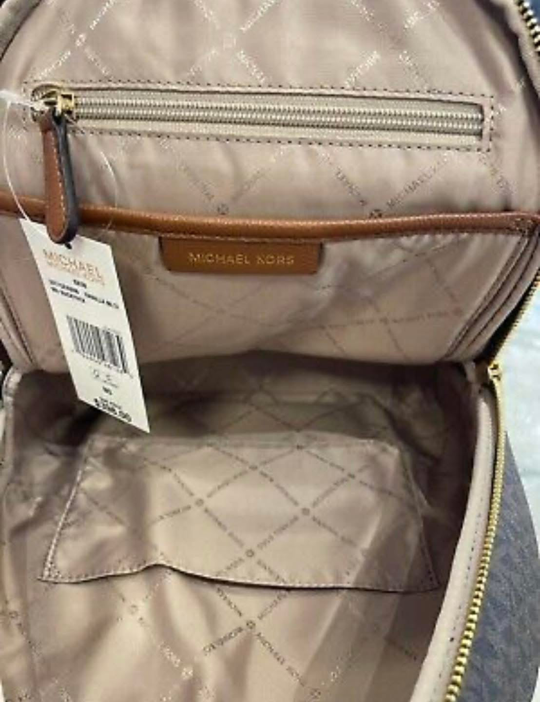 MICHAEL KORS MEDIUM ERIN BACKPACK - SIGNATURE BROWN/WHITE