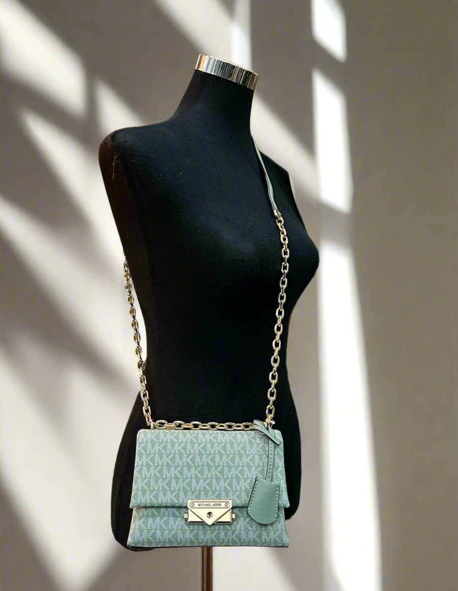 MICHAEL KORS MINI CECE - MONO SEA GREEN