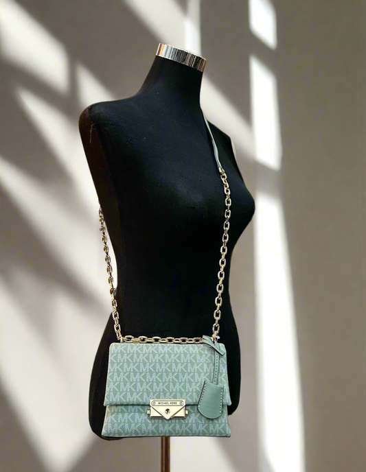 MICHAEL KORS MINI CECE - MONO SEA GREEN