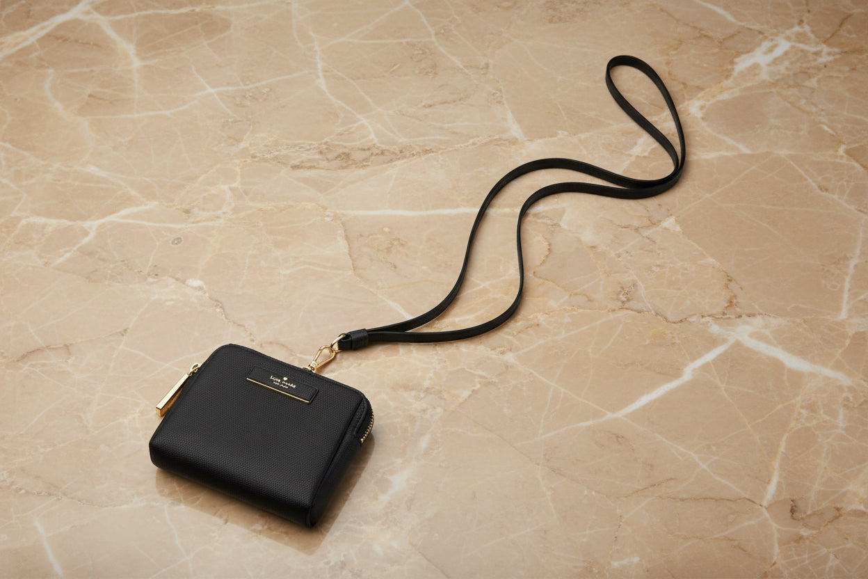 Kate Spade Carter ID Lanyard/Wallet - Black
