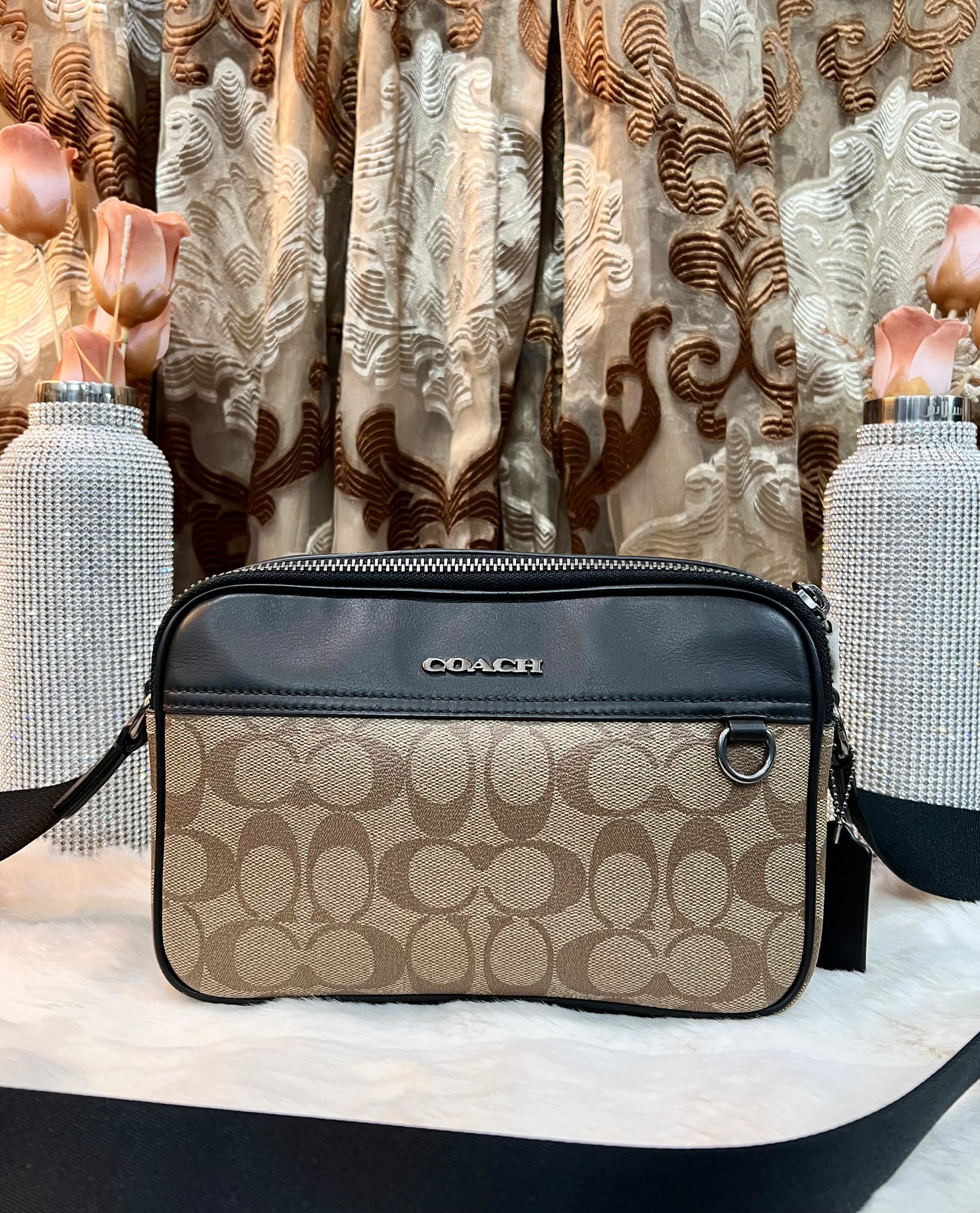 COACH GRAHAM CROSSBODY SIGNATURE COATED CANVAS