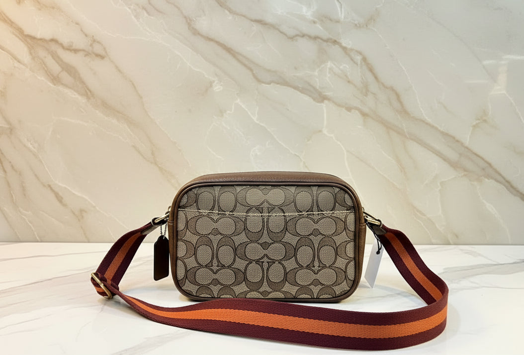 COACH JAMIE CAMERA BAG IN JACQUARD SIGNATURE - THICK STRAP
