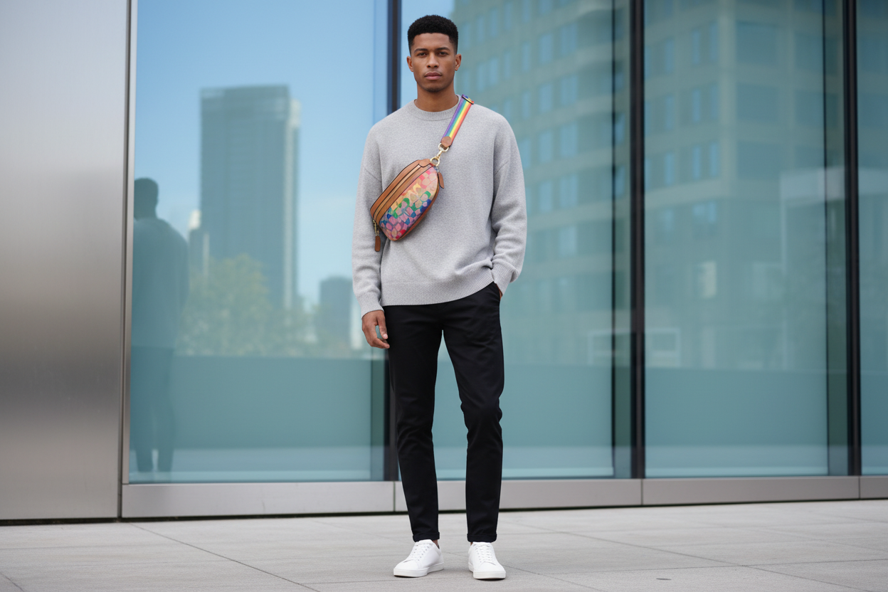 COACH BETHANY WAISTPACK/BELTBAG/BODYBAG - IN RAINBOW SIGNATURE - MISSING PRICE TAG