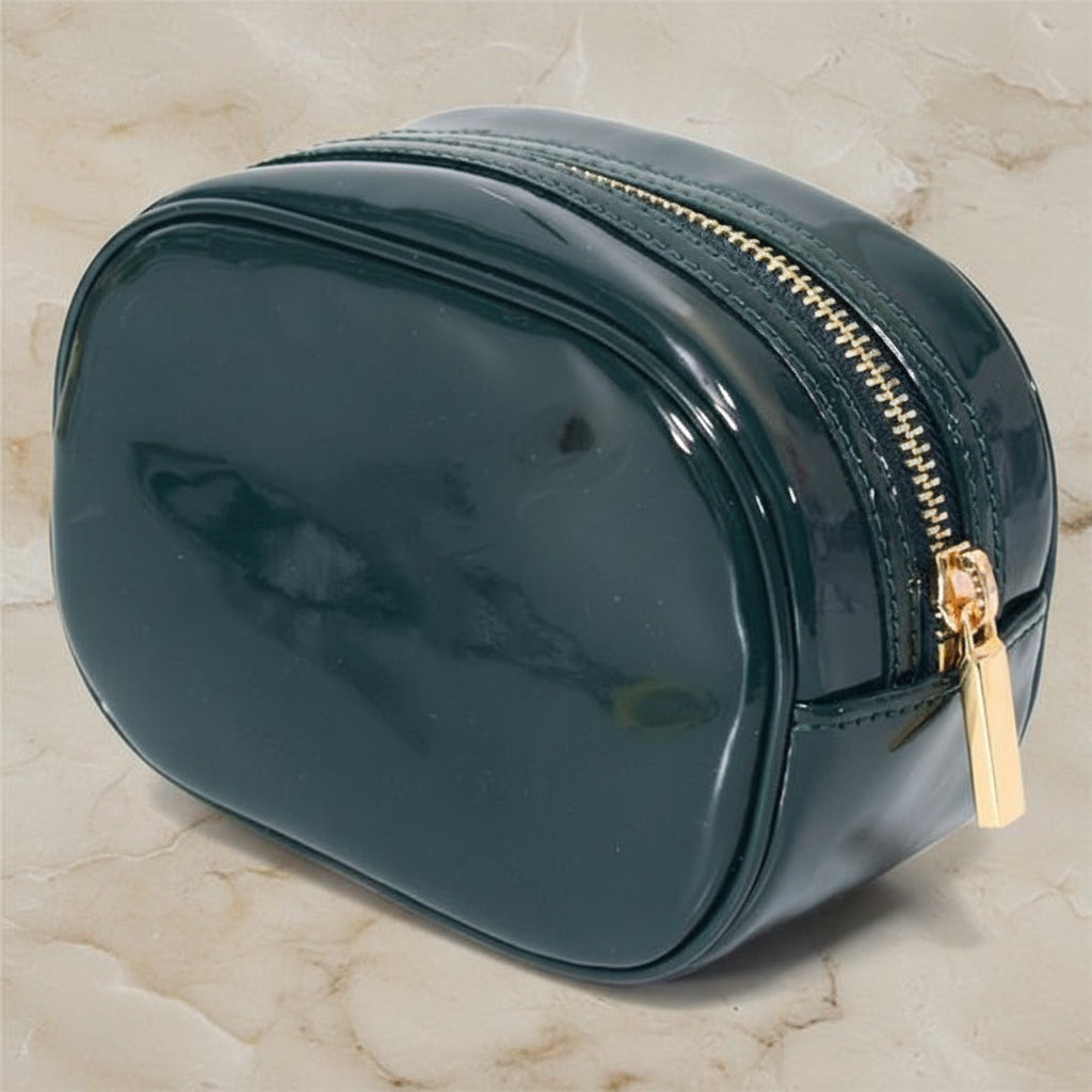 TORY BURCH SMALL ENAMEL COSMETIC POUCH