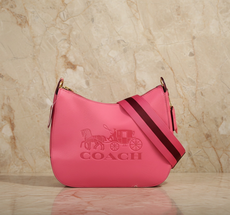 SALE‼️‼️COACH JES HOBO SHOULDER BAG - ROUGE/SILVER