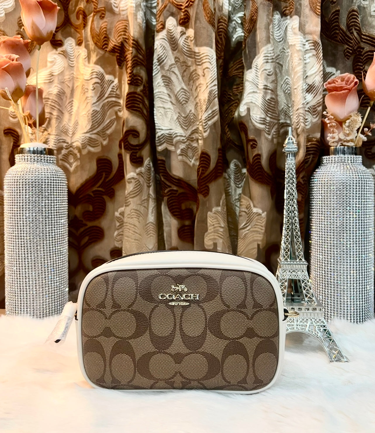 COACH 2 in 1 CONVERTIBLE CROSSBODY/BELTBAG ( 1 CROSSBODY STRAP ONLY ) IN SIGNATURE KHAKI/IVORY