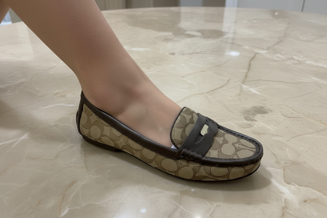 COACH JACQUARD FLAT SHOES