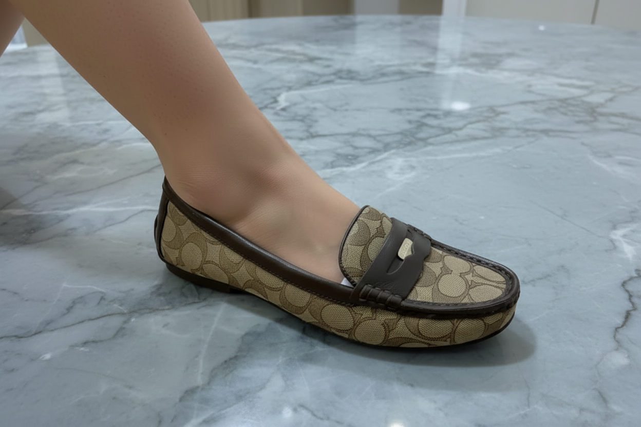 COACH JACQUARD FLAT SHOES