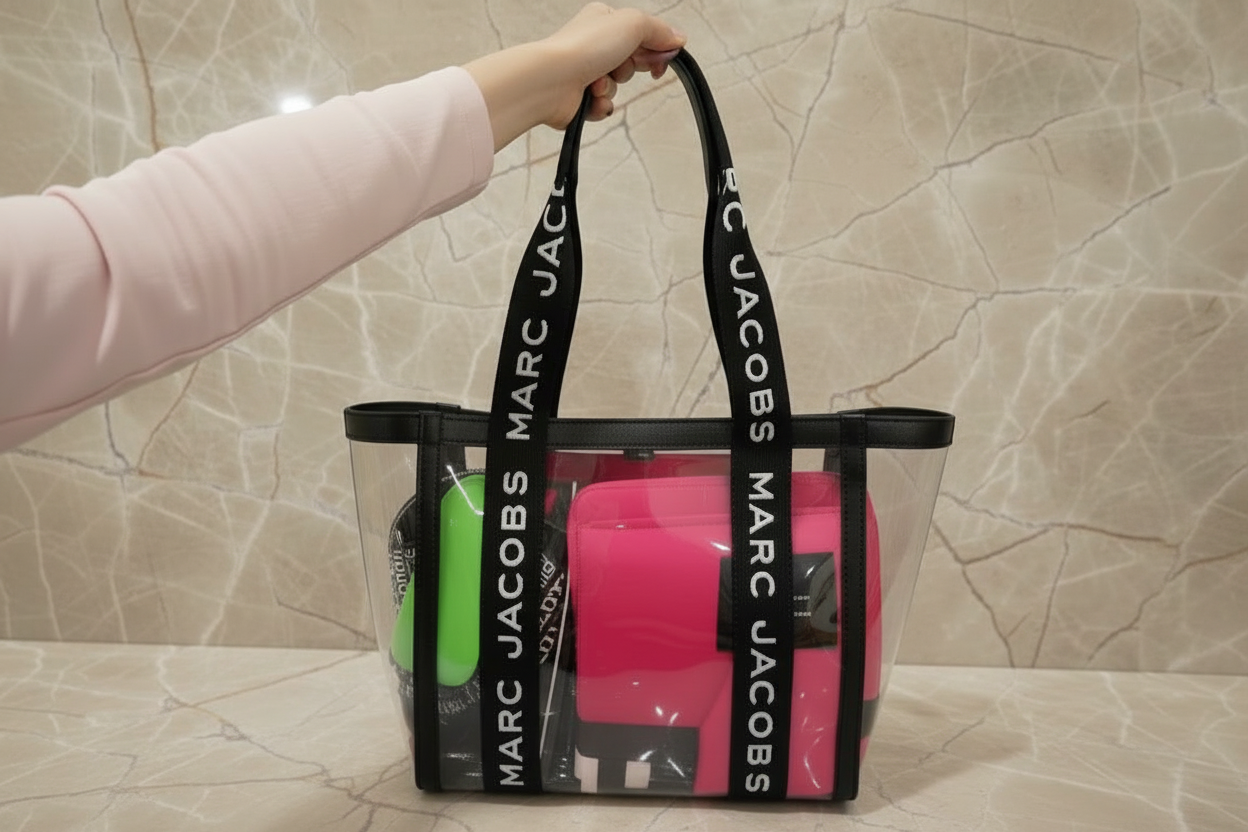 MARC JACOBS CLEAR TOTE - LARGE