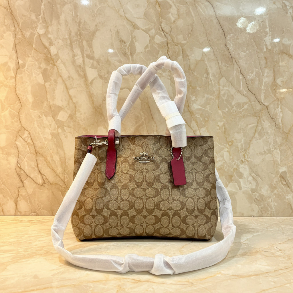 COACH AVENUE CARRYALL IN SIGNATURE BROWN/PINK