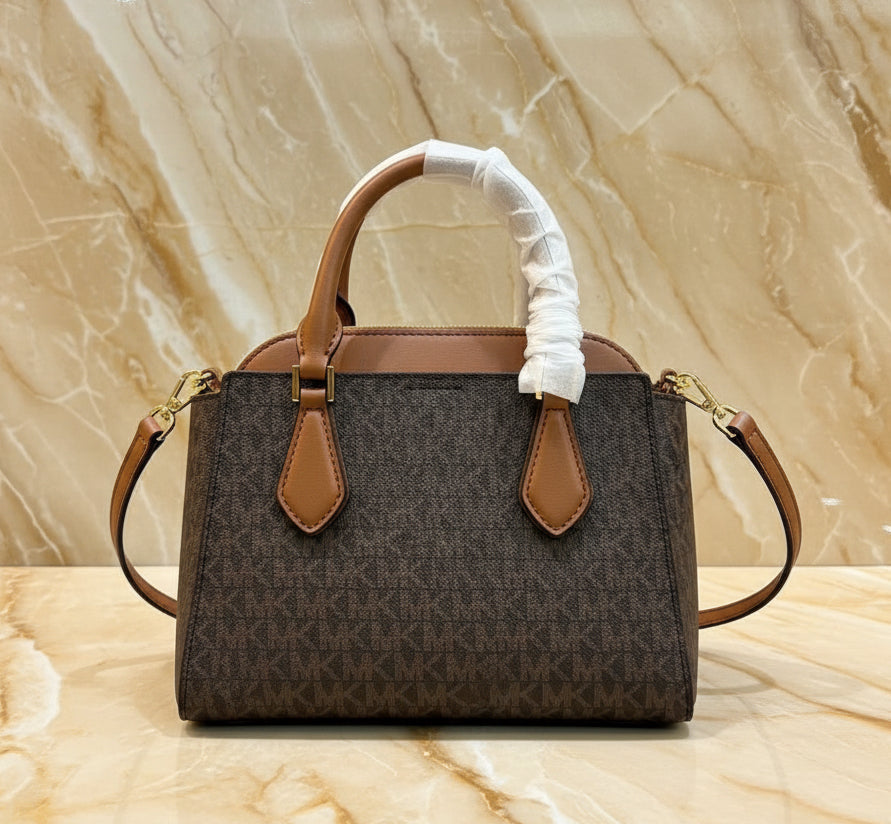 MICHAEL KORS SMALL DARIA 3 in 1 SATCHEL -  BROWN ACORN
