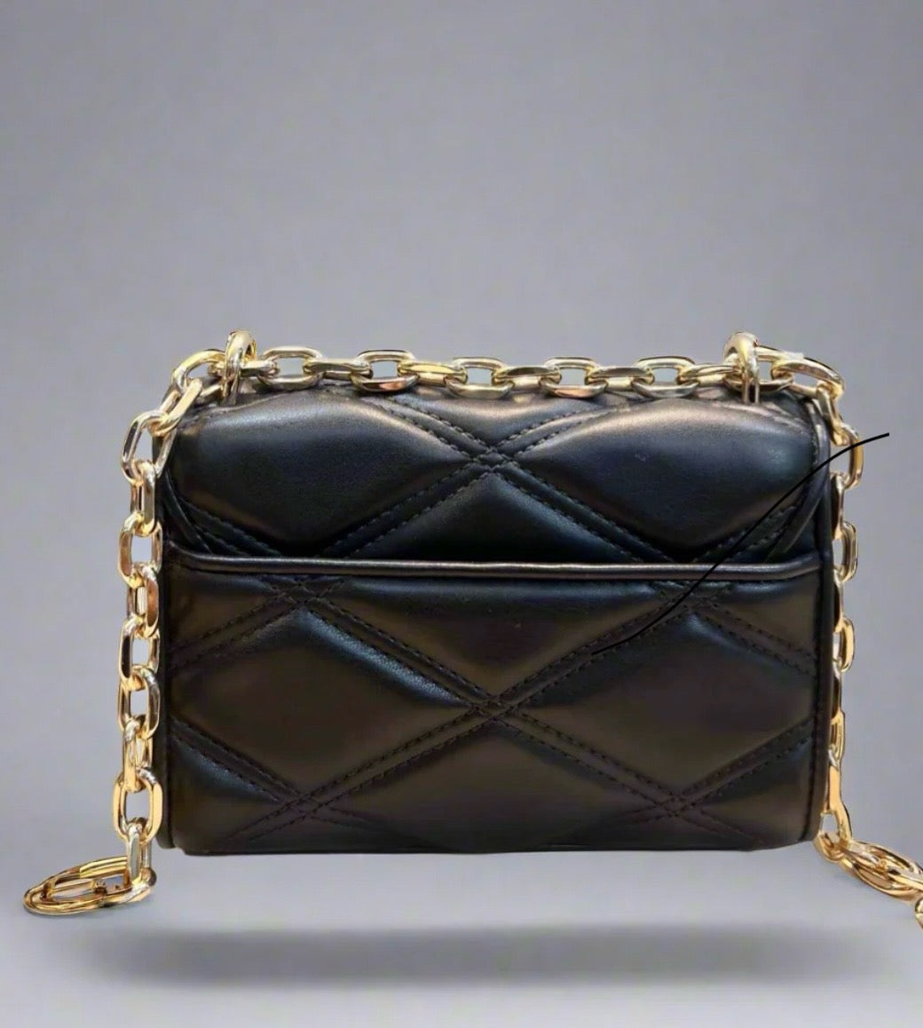 MICHAEL KORS SERENA VEGAN FLAP QUILTED CONVERTIBLE CHAIN SHOULDER BAG/CROSSBODY BAG