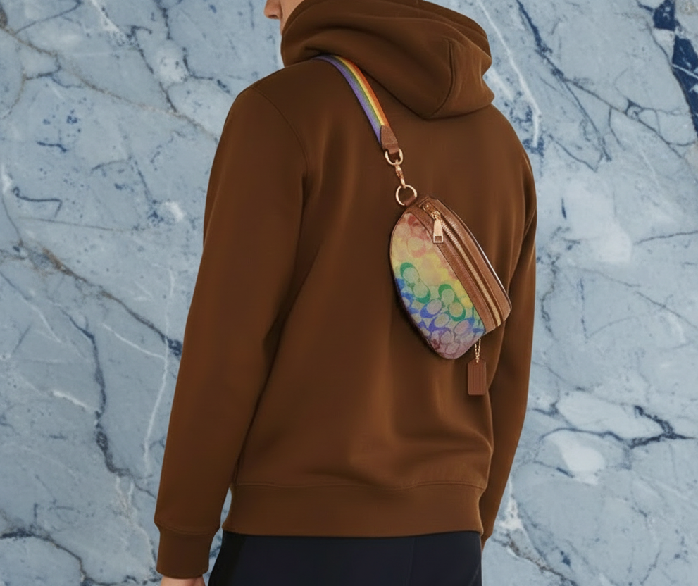 COACH BETHANY WAISTPACK/BELTBAG/BODYBAG - IN RAINBOW SIGNATURE - MISSING PRICE TAG