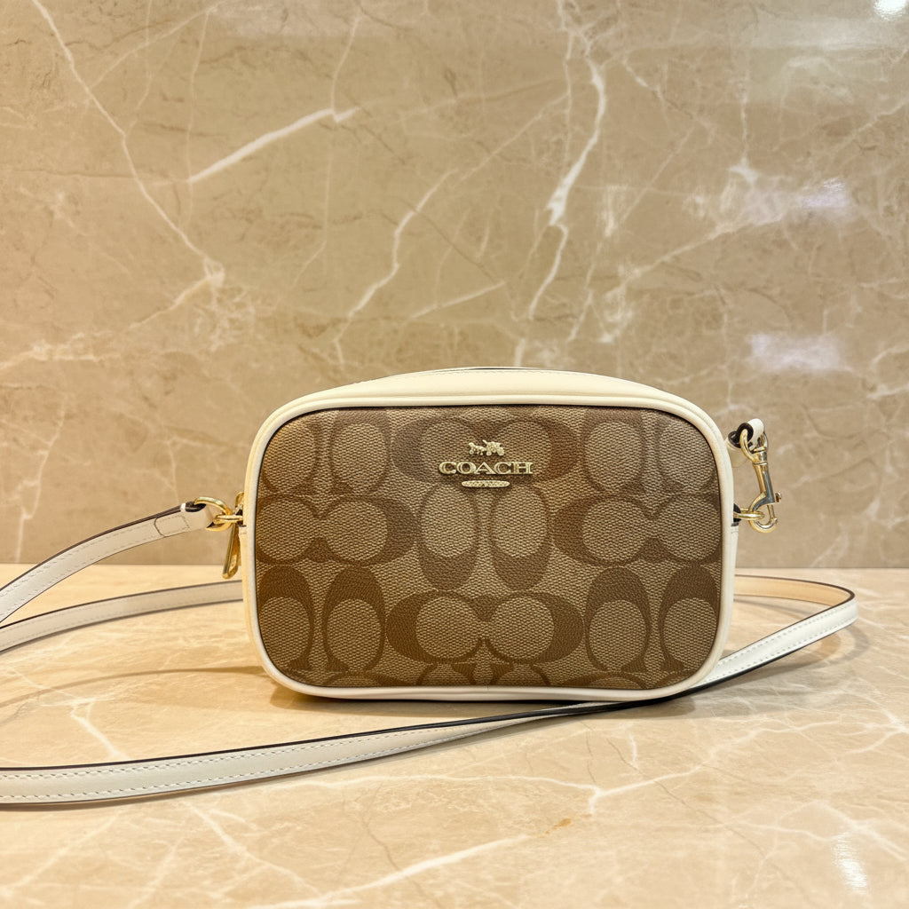 COACH 3 in 1 CONVERTIBLE CROSSBODY/BELTBAG/BODY BAG ( 1 CROSSBODY STRAP ONLY ) IN SIGNATURE KHAKI/IVORY