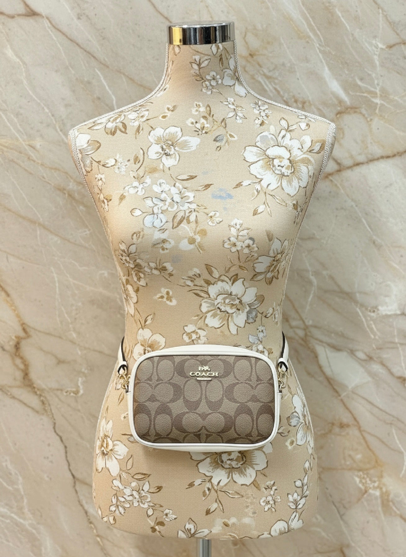 COACH 3 in 1 CONVERTIBLE CROSSBODY/BELTBAG/BODY BAG ( 1 CROSSBODY STRAP ONLY ) IN SIGNATURE KHAKI/IVORY