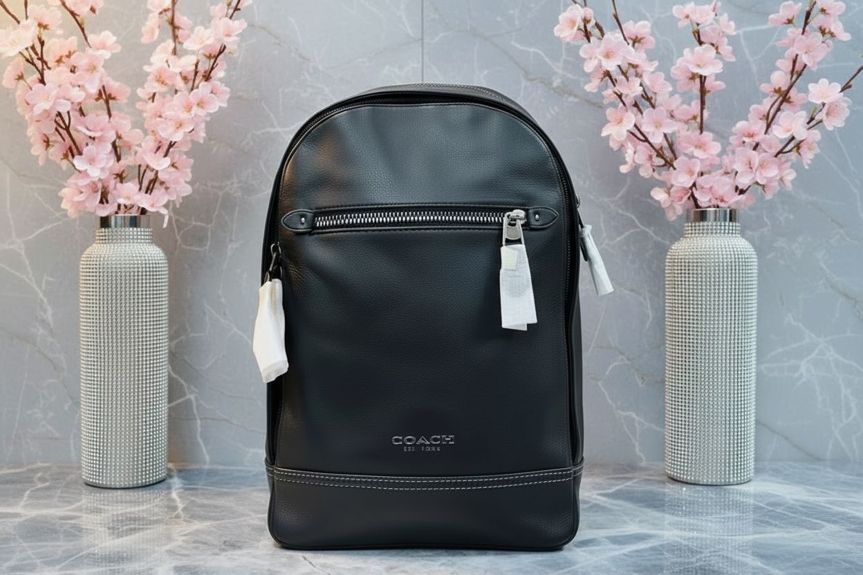 COACH GRAHAM SLINGPACK - BLACK LEATHER