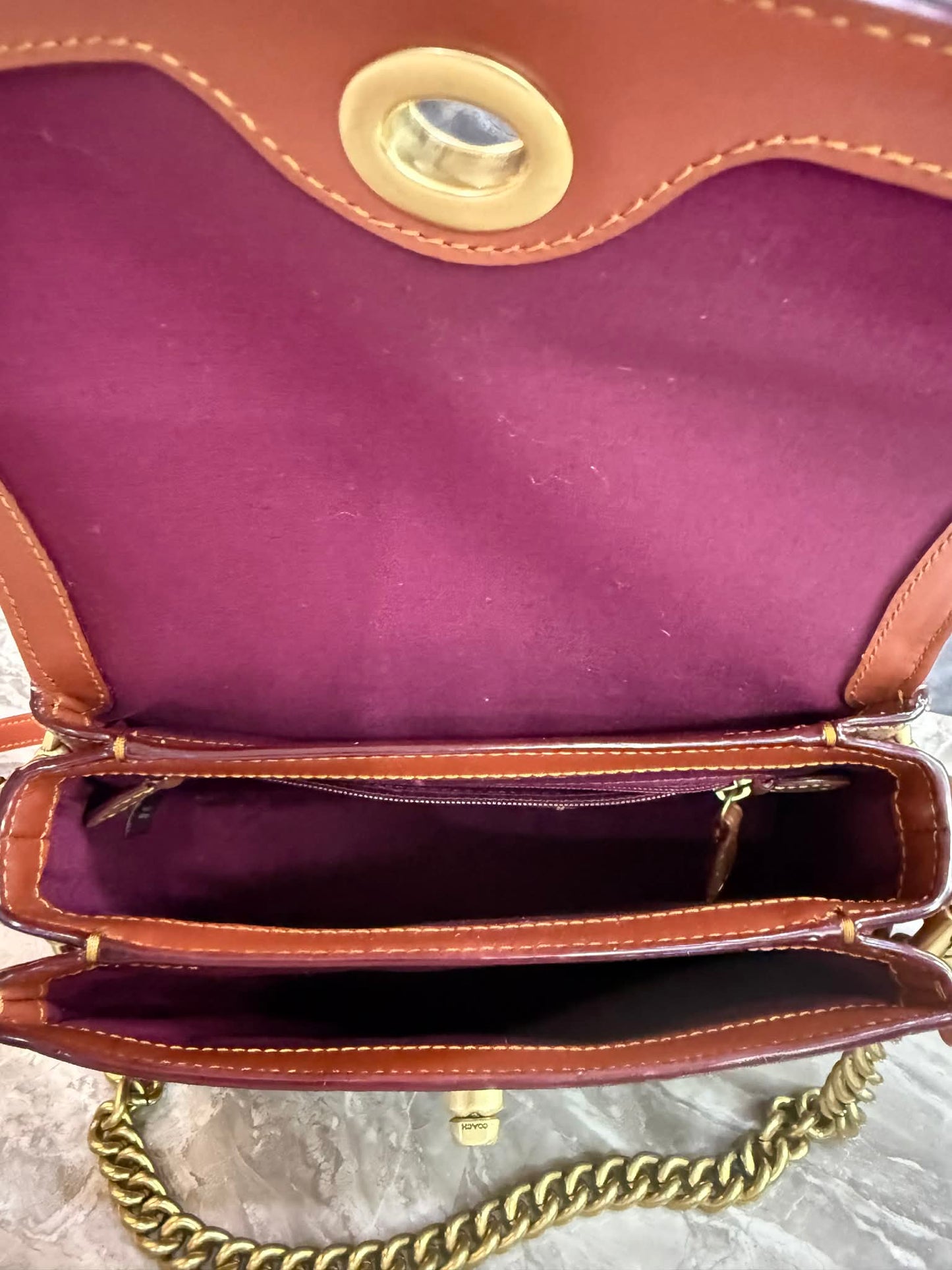 COACH CASSIE 19 3 in 1/ 3 STRAP IN SIGNATURE CANVAS - TAN RUST - MISSING PRICE TAG