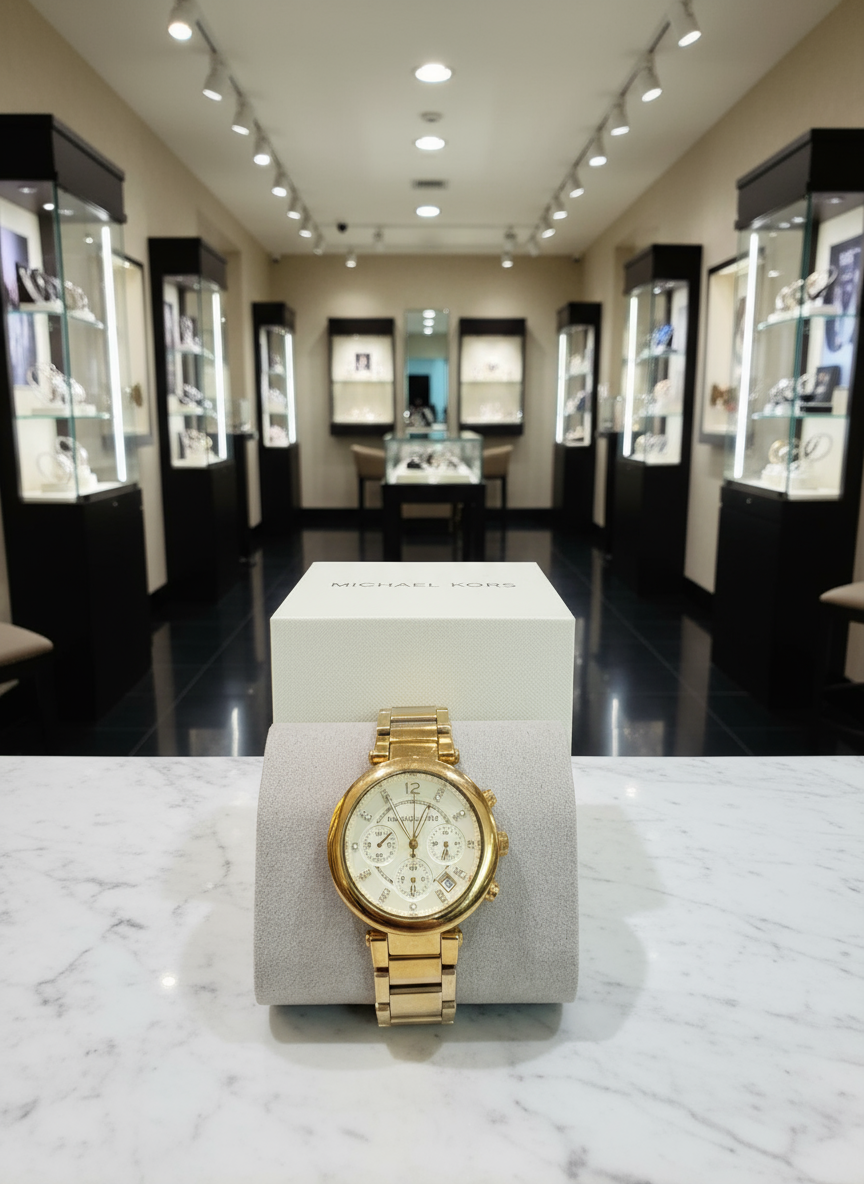 MICHAEL KORS PARKER CHRONOGRAPH WATCH - GOLD TONE