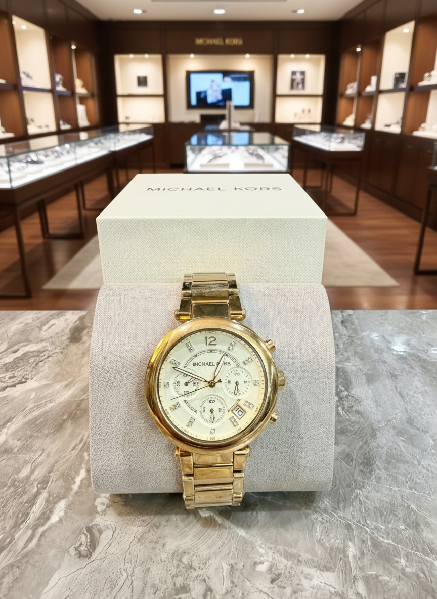 MICHAEL KORS PARKER CHRONOGRAPH WATCH - GOLD TONE