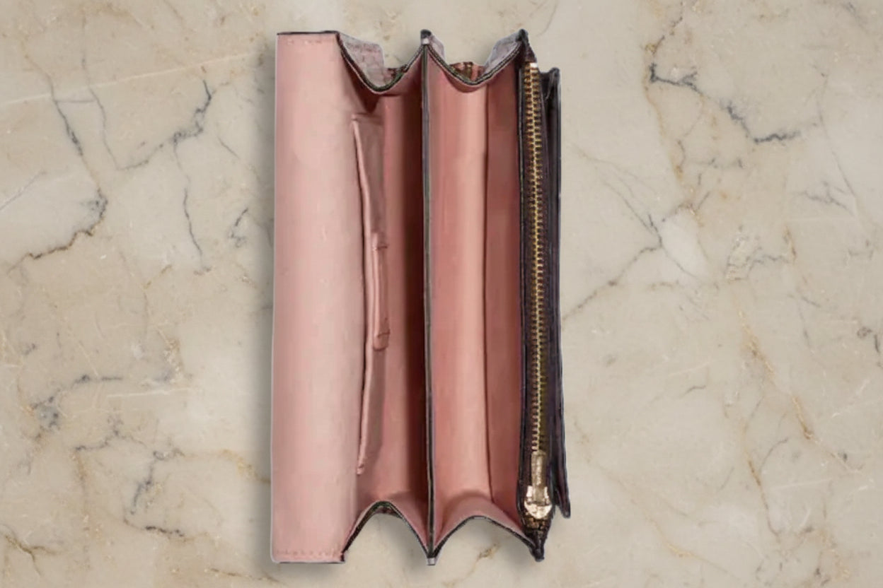 حقيبة كوتش قابلة للطي 3 في 1، حقيبة خصر/حقيبة كروس/حقيبة بودي - لون وردي فاتح، بنقشة جلد الثعبان المميزة