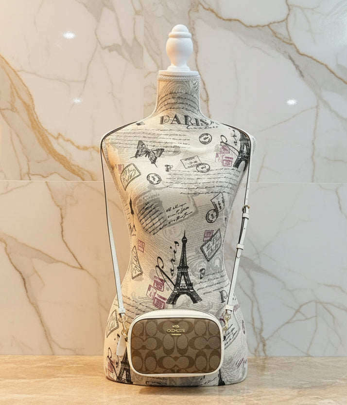 COACH 3 in 1 CONVERTIBLE CROSSBODY/BELTBAG/BODY BAG ( 1 CROSSBODY STRAP ONLY ) IN SIGNATURE KHAKI/IVORY