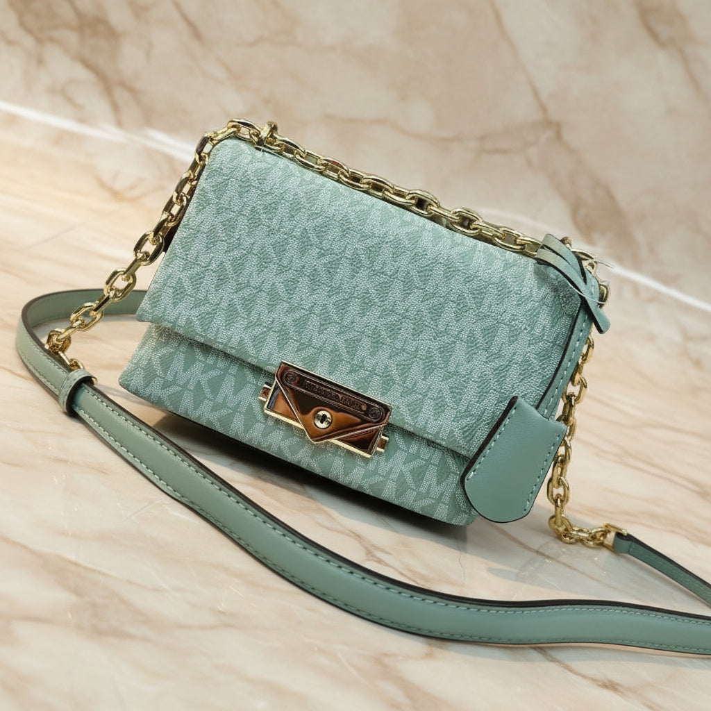 MICHAEL KORS MINI CECE - MONO SEA GREEN