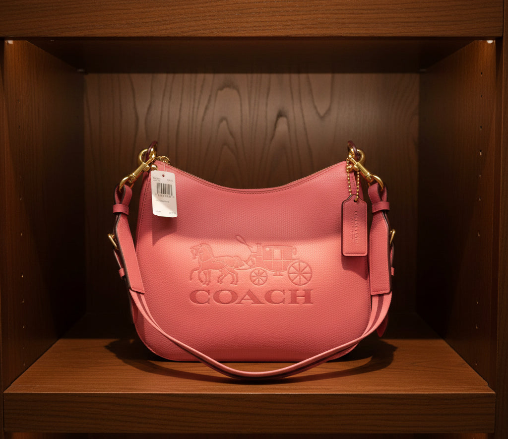 SALE‼️‼️COACH JES HOBO SHOULDER BAG - ROUGE/SILVER