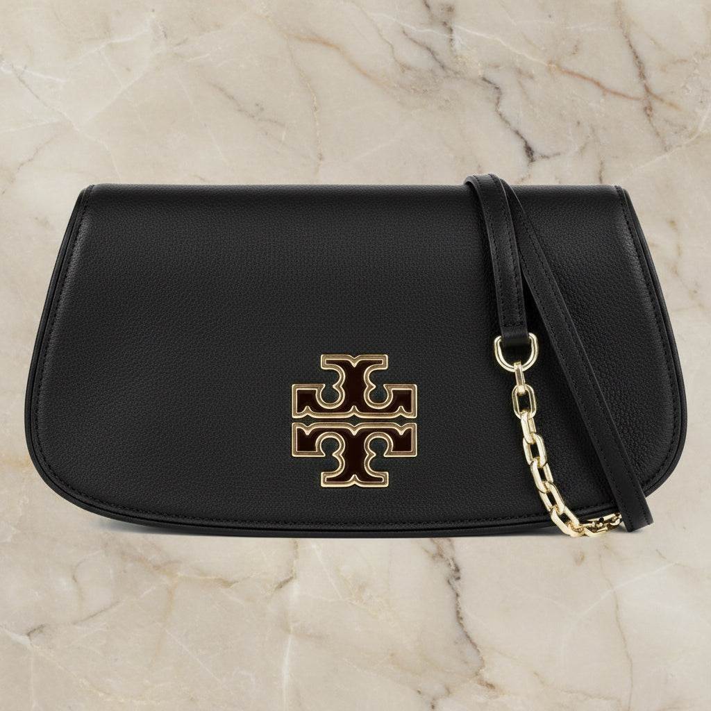 Tory Burch Britten Convertible Clitch Crossbody Chain Flap