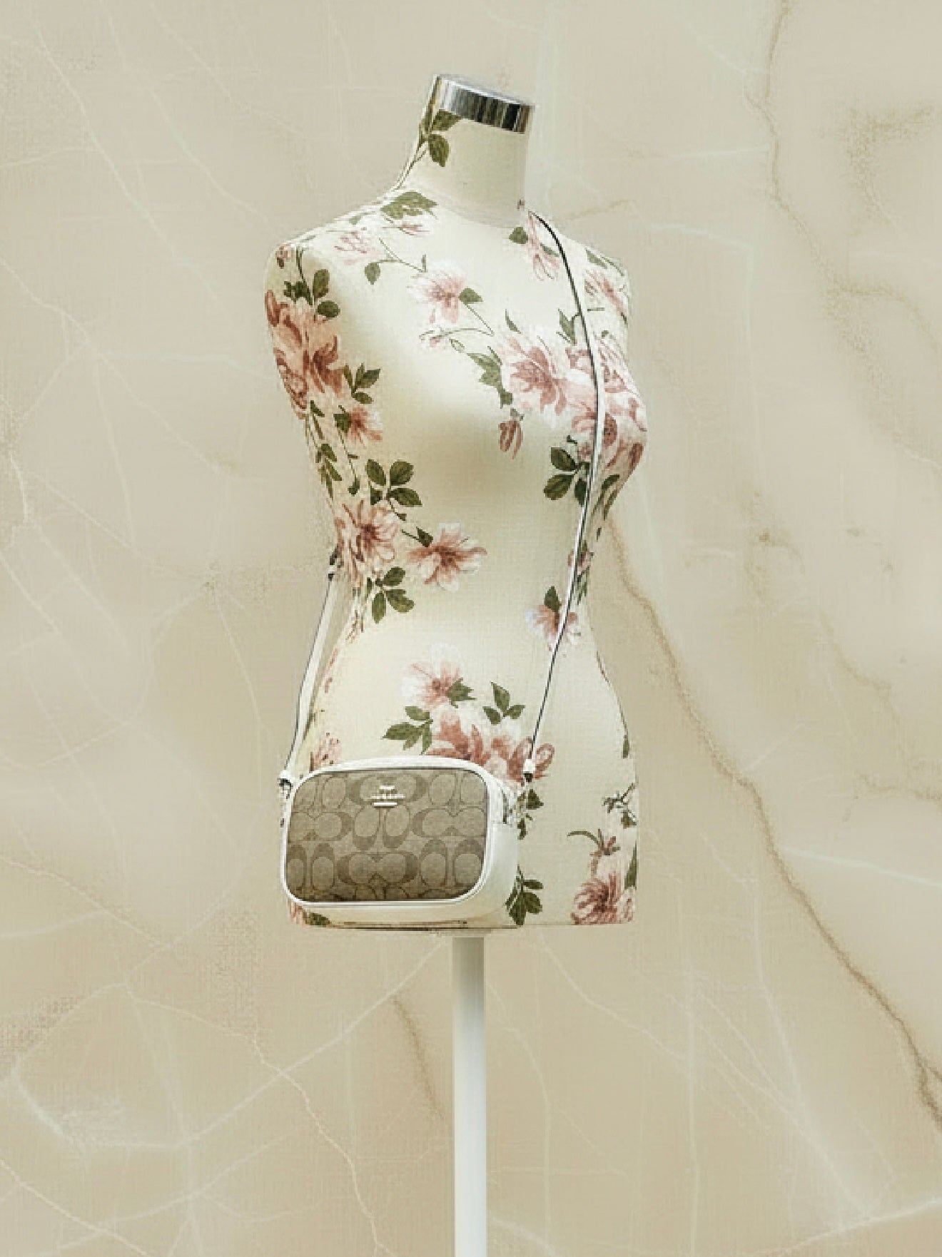 COACH 3 in 1 CONVERTIBLE CROSSBODY/BELTBAG/BODY BAG ( 1 CROSSBODY STRAP ONLY ) IN SIGNATURE KHAKI/IVORY