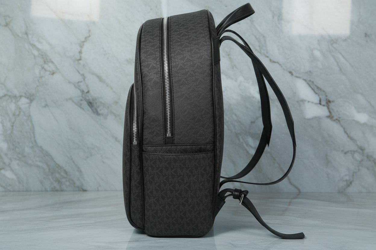 MICHAEL KORS ABBEY BACKPACK LARGE - SIGNATURE BLACK