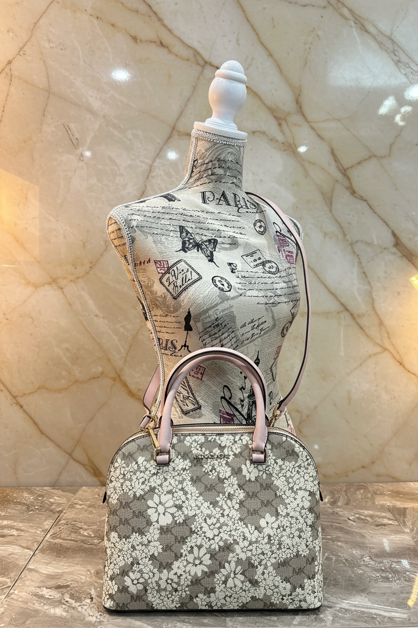 MICHAEL KORS CINDY SATCHEL DOME MEDIUM - SPRING FLORAL PRINT