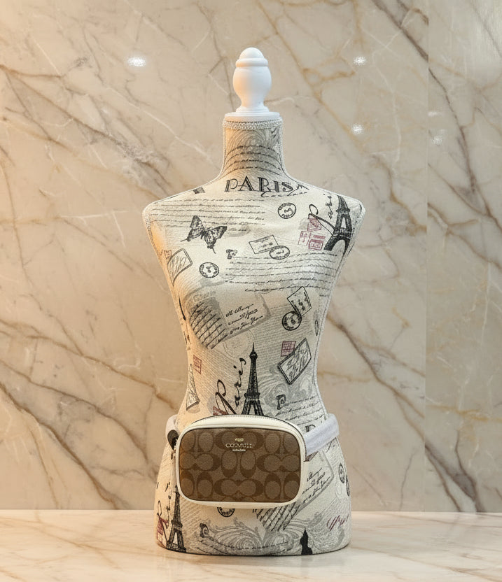 COACH 3 in 1 CONVERTIBLE CROSSBODY/BELTBAG/BODY BAG ( 1 CROSSBODY STRAP ONLY ) IN SIGNATURE KHAKI/IVORY