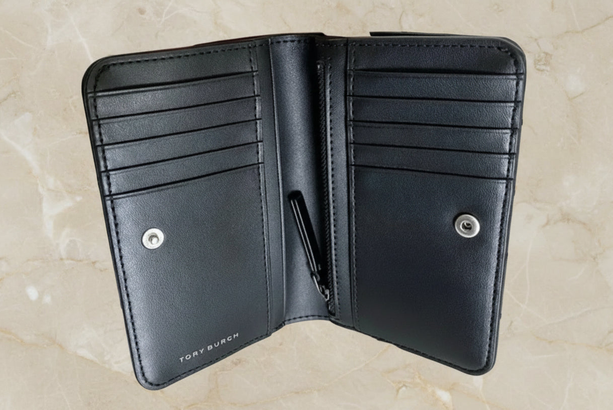 TORY BURCH QUILTED WILLA MATTE MEDIUM FLAP WALLET