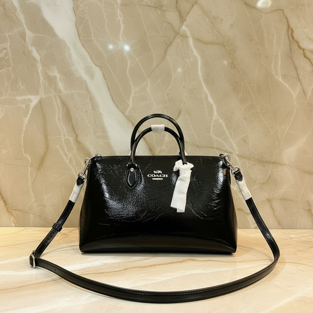 Coach Crinkled Patent Georgia Satchel
