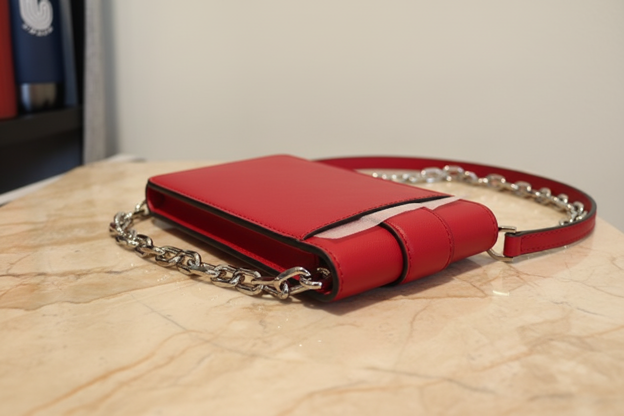 MICHAEL KORS CARMEN SMARTPHONE CROSSBODY - RED